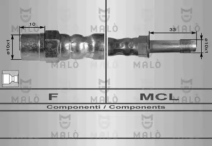 8925 MALÒ Шланг тормозной