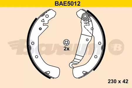 BAE5012 BARUM Комплект тормозных колодок