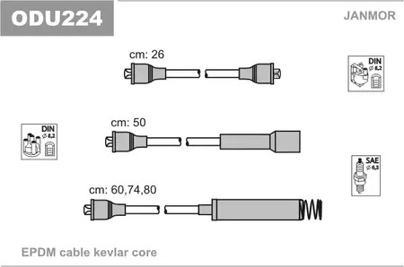 Провода зажигания JANMOR ODU224