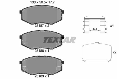 2518701 TEXTAR Тормозные колодки