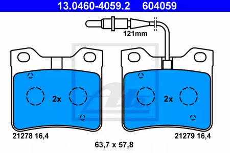 13.0460-4059.2 ATE Тормозные колодки