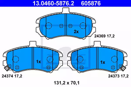 Тормозные колодки ATE 13.0460-5876.2