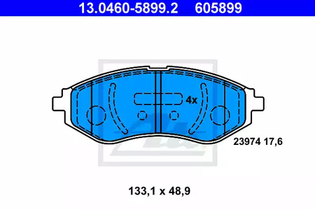 13.0460-5899.2 ATE Тормозные колодки