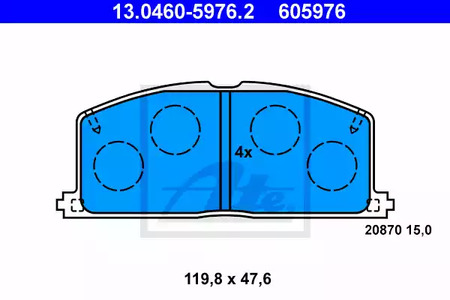 13.0460-5976.2 ATE Тормозные колодки