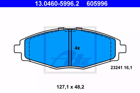 Тормозные колодки ATE 13.0460-5996.2