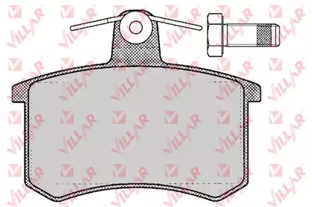 626.0215 VILLAR Колодки тормозные дисковые