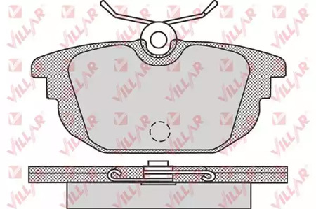 626.0736 VILLAR Колодки тормозные дисковые