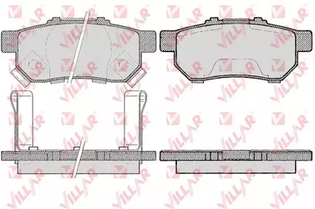 626.0991 VILLAR Колодки тормозные дисковые