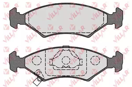 626.1067 VILLAR Колодки тормозные дисковые