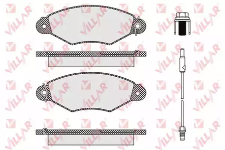 626.1106 VILLAR Колодки тормозные дисковые