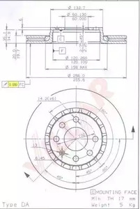 628.0480 VILLAR Диск тормозной