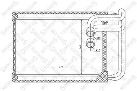 Радиатор печки STELLOX 10-35130-SX