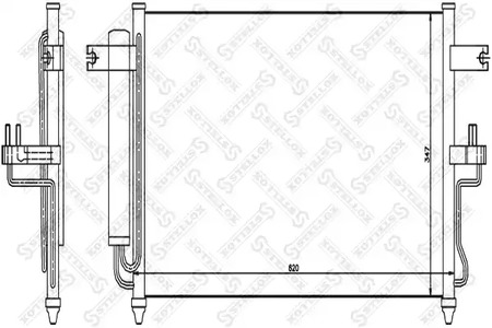 10-45099-SX STELLOX NS94453=AVA HY5082=OEHY-9760625500 !радиатор конд.\ Hyundai Accent AT 99>