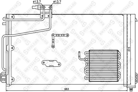 10-45126-SX STELLOX NS94545=8FC 351 301-341 [2035000254] !радиатор конд.\ MB W203 2.0DCi-3.2DCi 00>