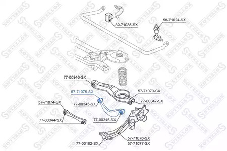 Фото 1 57-71075-SX STELLOX Тяга (стойка) стабилизатора