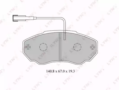 BD-2215 LYNXauto Колодки тормозные дисковые /комплект 4 шт./