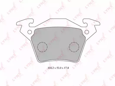 BD5347 LYNXauto КОЛОДКИ тормозные