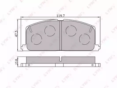 BD-7533 LYNXauto Тормозные колодки