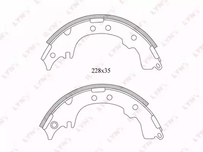 BS-7508 LYNXauto Тормозные колодки задние (барабанные)