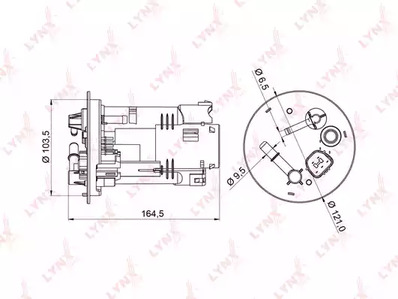 LF-970M LYNXAUTO Топливный фильтр