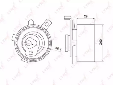 PB1015 LYNXauto Ролик нятяжителя ремня грм