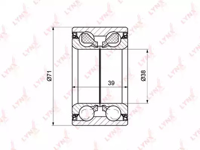 WB-1253 LYNXauto Ступичный подшипник (комплект)
