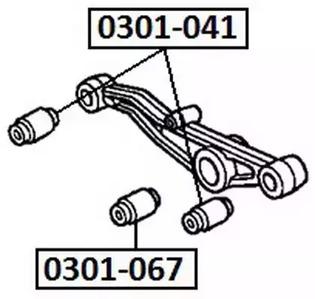 Сайлентблок рычага подвески ASVA 0301-041