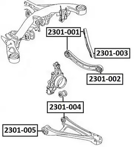 2301-004 ASVA Сайлентблок рычага подвески