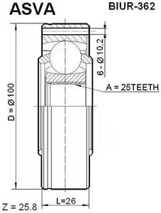 ШРУС ASVA BIUR-362