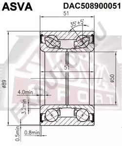 Ступичный подшипник ASVA DAC508900051