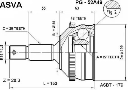 ШРУС ASVA PG-52A48