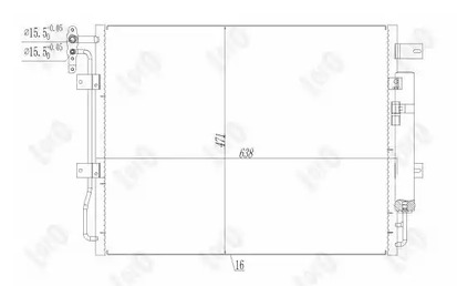 Радиатор кондиционера LORO 027-016-0008