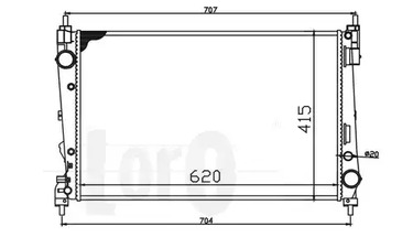 Радиатор охлаждения двигателя LORO 0370170071