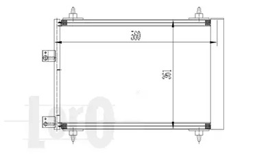 Радиатор кондиционера LORO 038-016-0008