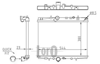038-017-0028 LORO Радиатор охлаждения двигателя