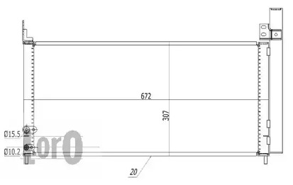 051-016-0017 LORO Радиатор кондиционера