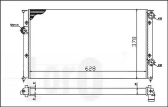 053-017-0004 LORO Радиатор охлаждения двигателя