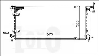 Радиатор охлаждения двигателя LORO 053-017-0016