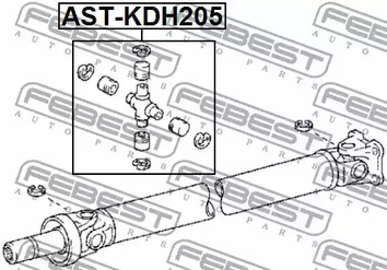 Фото 1 AST-KDH205 FEBEST Муфта кардана