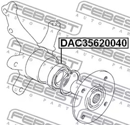 Фото 1 DAC35620040 FEBEST Ступичный подшипник