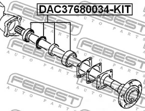 Фото 1 DAC37680034-KIT FEBEST Ступичный подшипник (комплект)