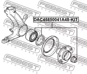 Фото 1 DAC45850041A48-KIT FEBEST Ступичный подшипник (комплект)