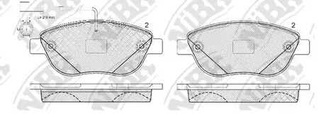 PN-0187W NIBK Колодки тормозные дисковые