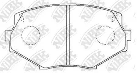 PN-5364 NIBK Колодка тормозная дисковая комплект