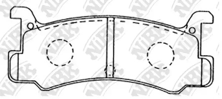 PN-6353 NIBK Комплект задних тормозных колодок