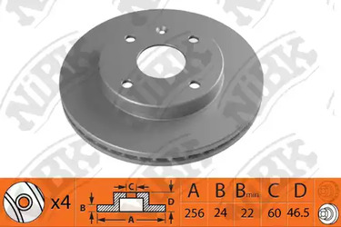 RN-1360 NIBK Диск тормозной передний