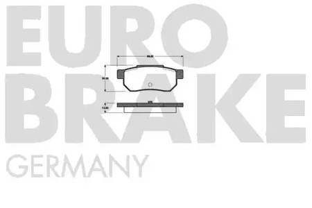 5502222608 EUROBRAKE Тормозные колодки дисковые задние