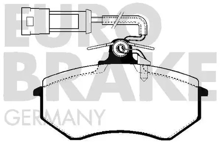 5502224717 EUROBRAKE Тормозные колодки дисковые передние