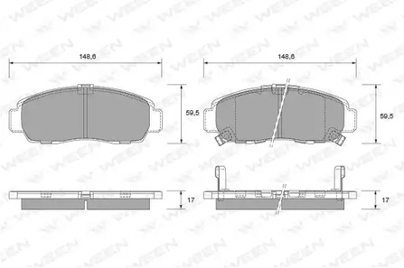 151-1454 WEEN Колодки тормозные дисковые