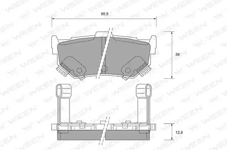 151-1485 WEEN Комплект тормозных колодок, дисковый тормоз